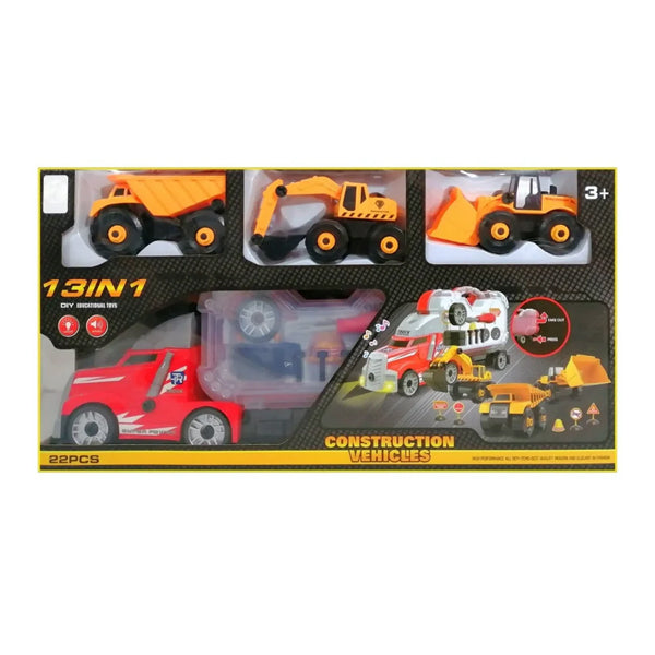 Set Camions de chantier avec accessoires