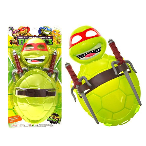 Set Tortues Ninja masque, carapace et arme