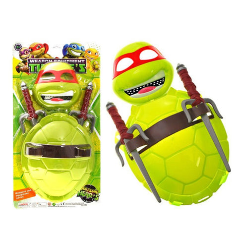 Set Tortues Ninja masque, carapace et arme
