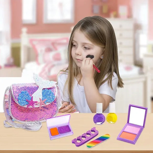 Set de maquillage sirène avec sac 19 pcs