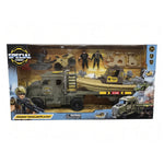 Set militaire avec bateau et véhicules