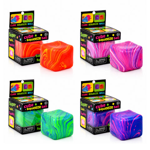 Squishy cube marbré