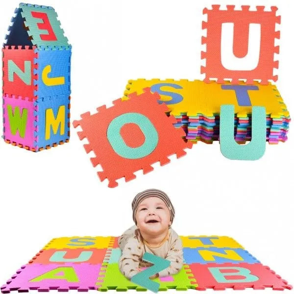 Tapis puzzle en mousse alphabet 26 pcs