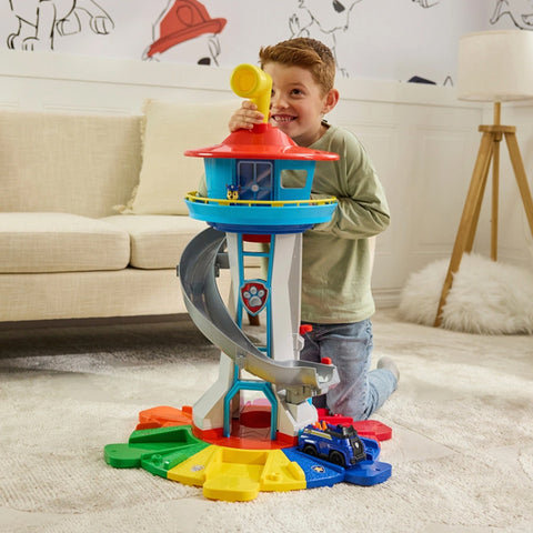 Tour de guet Paw Patrol avec 3 voiturettes
