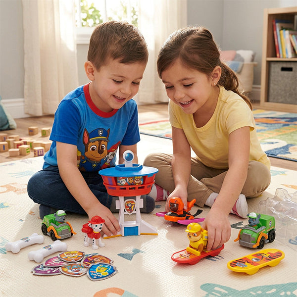Tour de secours Paw Patrol avec 4 figurine