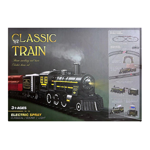 Train de marchandises classique à vapeur