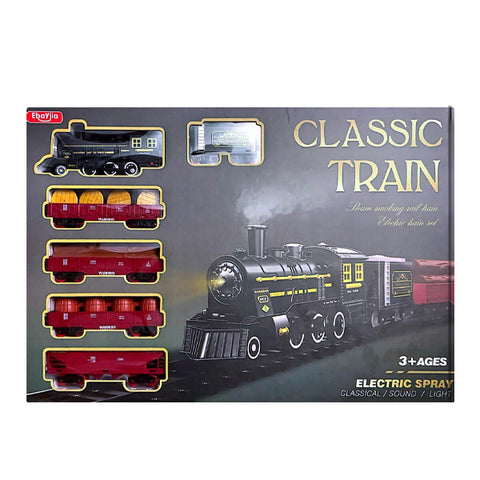 Train de marchandises classique à vapeur