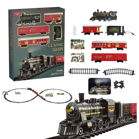 Train de voyageurs classique à vapeur