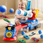 Train lanceur de balles avec 2 voiturettes