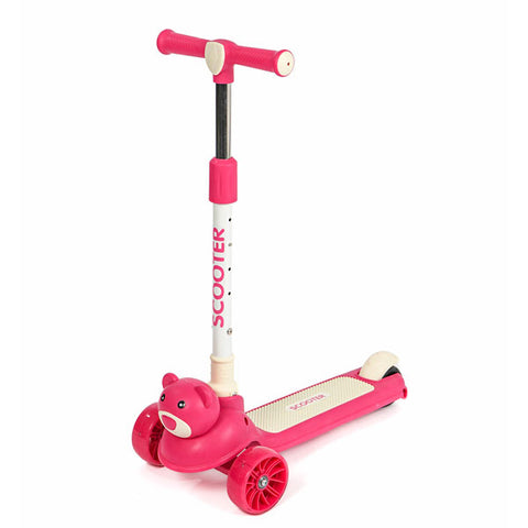Trottinette 3 roues Ours rose