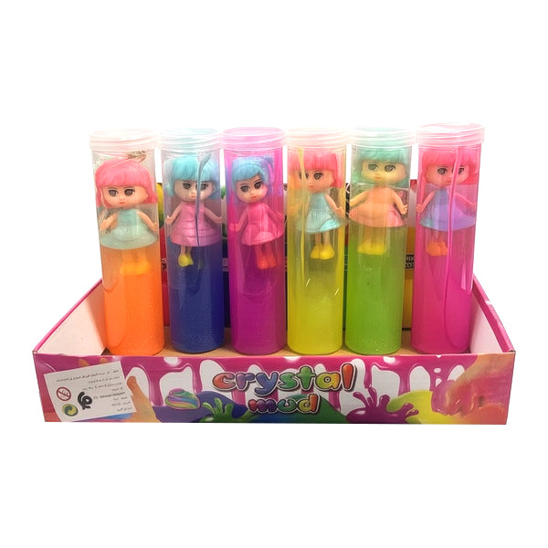 Tube slime avec figurine poupée