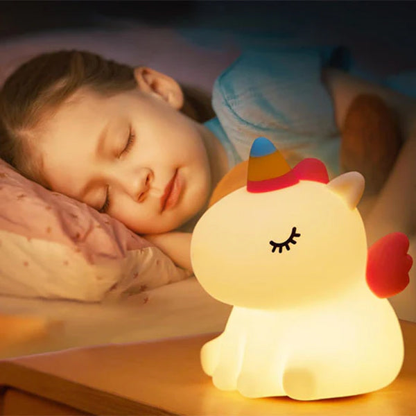 Veilleuse en silicone Licorne
