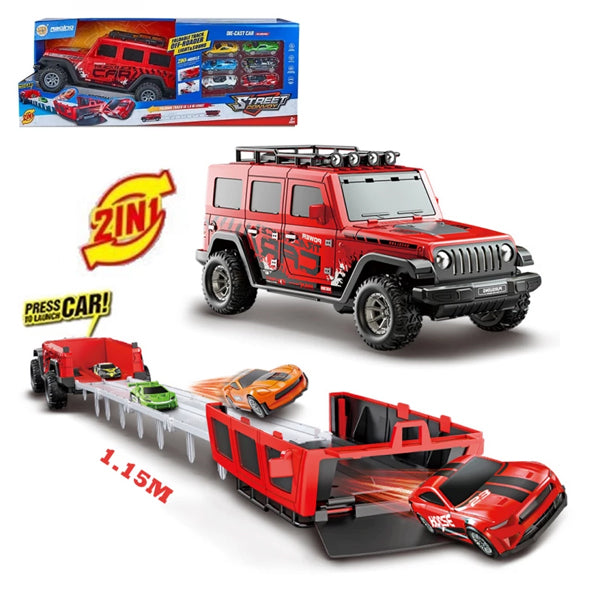 Voiture Jeep avec 6 voiturettes