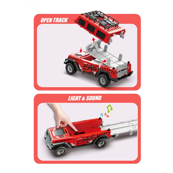 Voiture Jeep avec 6 voiturettes