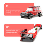 Voiture Jeep avec 6 voiturettes