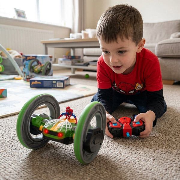 Voiture acrobatique 2 roues R/C Spiderman