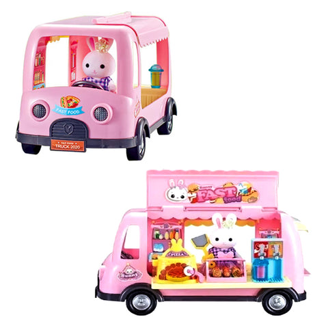 BAY DREAMY - Voiture de fast food avec deux lapins
