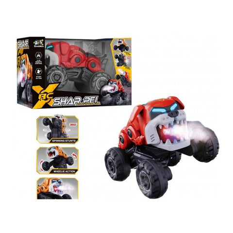 Voiture shar pei chien R/C avec spray à eau