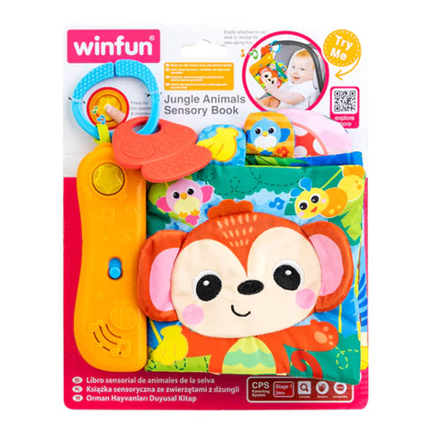 WINFUN - Livre sensoriel des animaux de la jungle