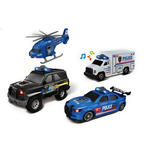 Pack de voitures polices avec hélicoptère-29-05-25