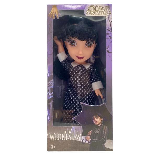 Grande poupée Wednsday Addams avec son –