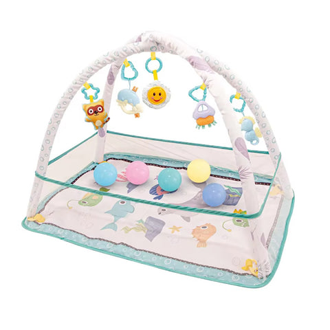 TIIBABY - Tapis d'éveil et parc bébé 2 en 1