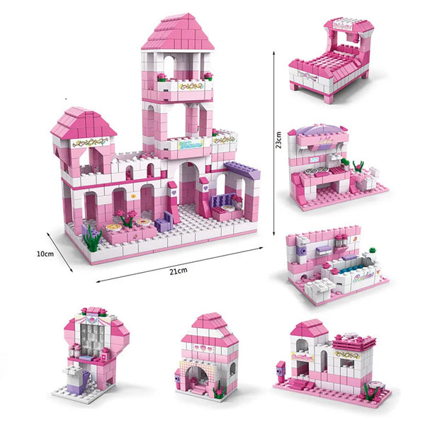 Jeu de bloc Maison rose 1000 pcs