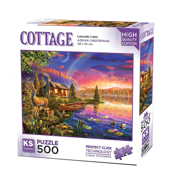 KS - Puzzle 500 pcs - Lakeside Cabin