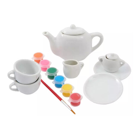 Set de thé en porcelaine à colorier