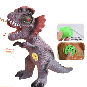 Figurine dinosaure triceratops avec son