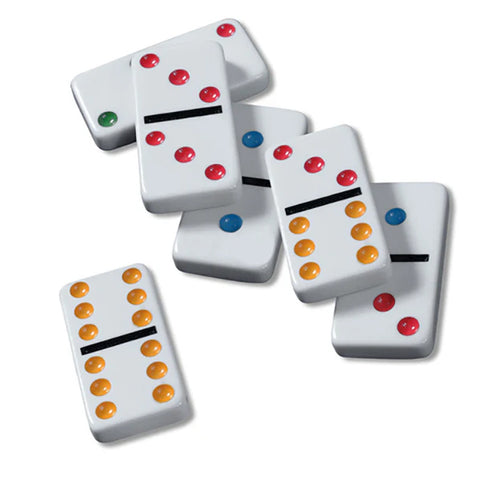 Dominos doubles à six couleurs 28 pcs