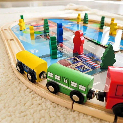 Train en bois 45 pcs