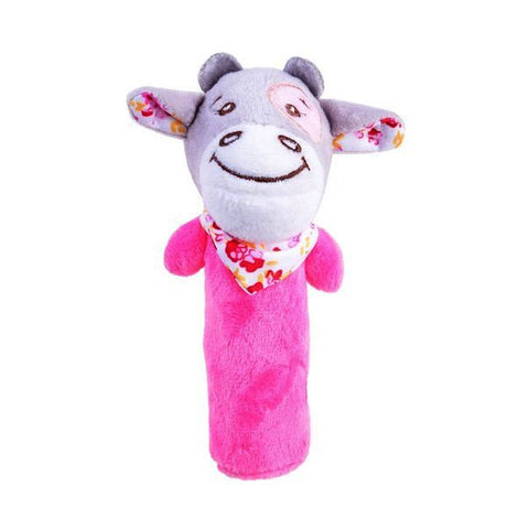 Hochet doudou baton rose