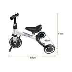 Tricycle modulable blanc