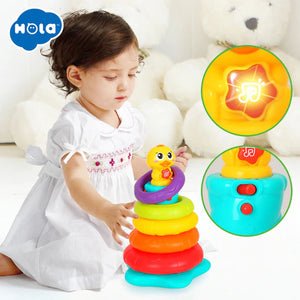 HUILE TOYS -  Anneaux Empilables Canard