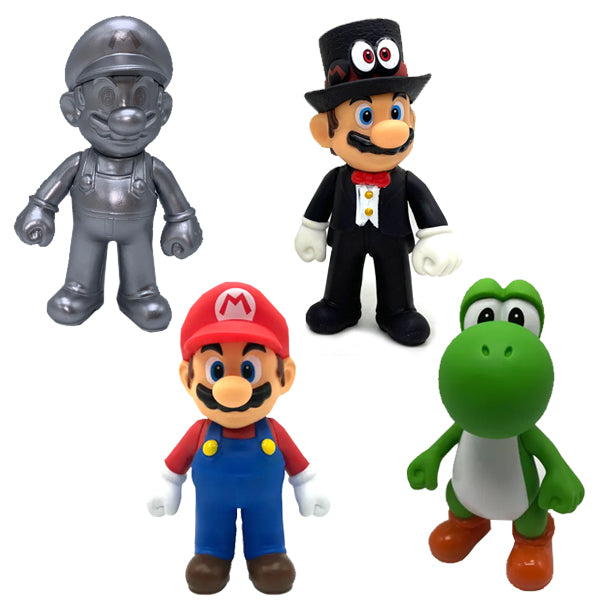 Set 4 figurines Mario