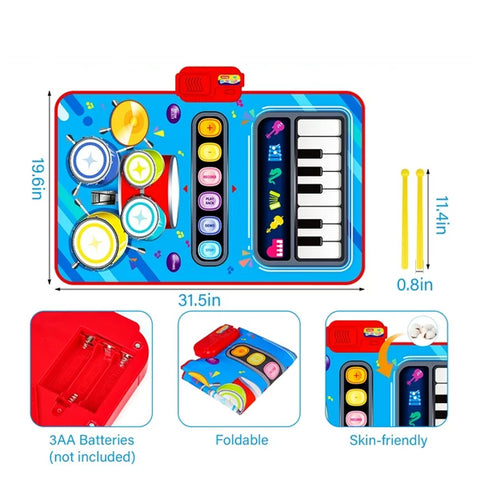 2 en 1 Tambour jazz et piano 33 touches