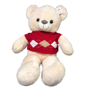 Peluche ours ( Tricot rouge )