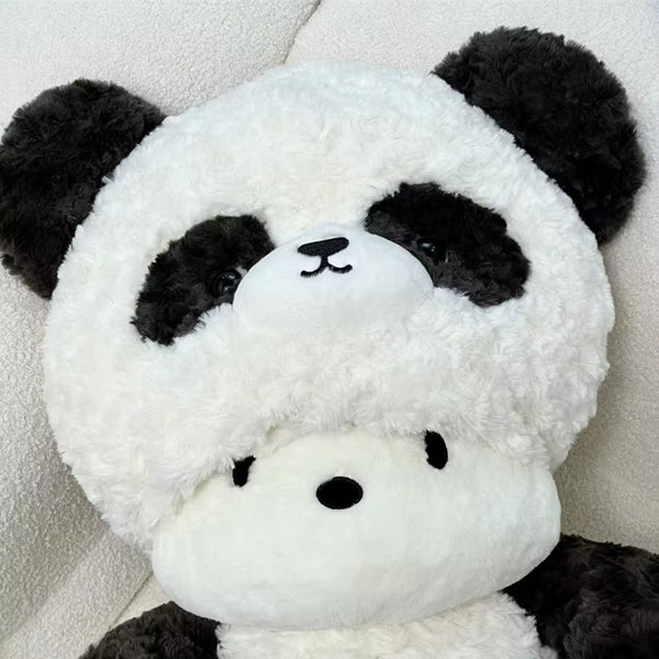 Peluche 2 en 1 Panda et Chien 47 cm