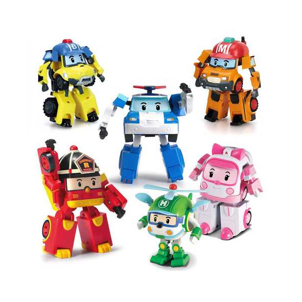 Pack 6 figurines Robocar Poli