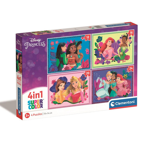 CLEMENTONI - Puzzle 4 en 1 Super Color