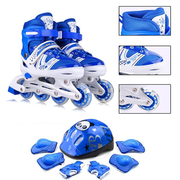 Pack rollers avec casque - Bleu