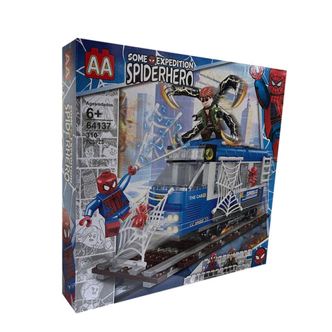 Jeu de bloc train Spider Hero 310 pcs