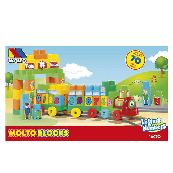 MOLTO TRAIN A BLOCS 2 WAGONS