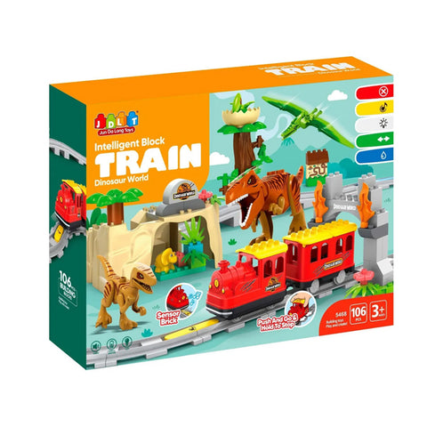 JDLT - Jeu de blocs train et dinosaures 106 pcs