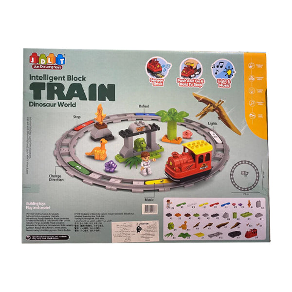 JDLT - Jeu de blocs train et dinosaures 55 pcs