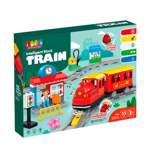 JDLT - Jeu de bloc train 55 pcs