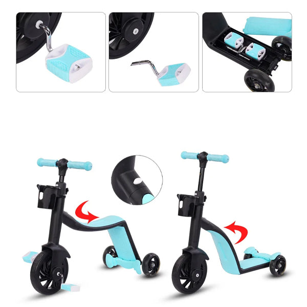 Tricycle 3 en 1 Bleu