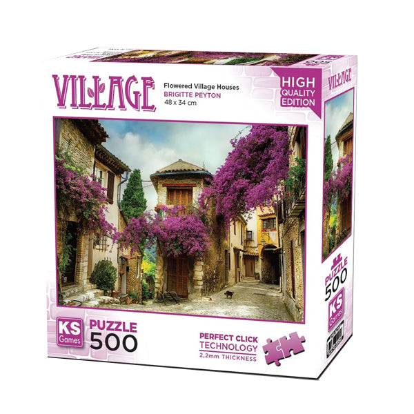 KS - Puzzle 500 pcs - Flowered Village Houses