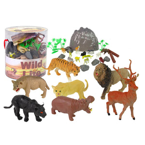 Boîte d'animaux de la jungle Wild life